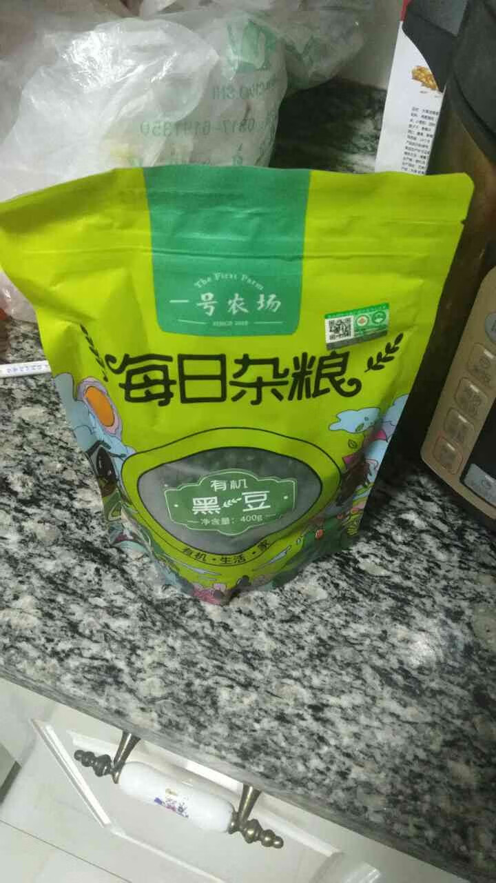 一号农场 有机黑豆 (无染色 绿芯黑皮 黑大豆 可打黑豆浆 五谷杂粮 粗粮 大米伴侣) 400G 黑豆400g怎么样，好用吗，口碑，心得，评价，试用报告,第2张