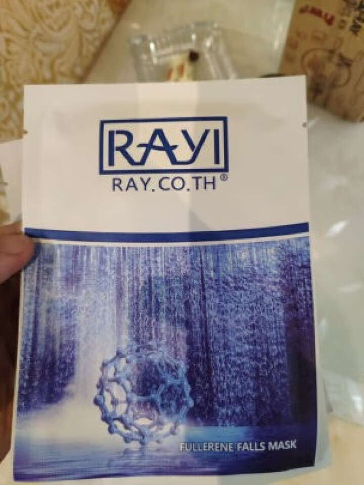 RAY.CO.TH 富勒烯瀑布补水面膜 拉丝（美白保湿控油修护收缩毛孔） 3片贴，无外包装怎么样，好用吗，口碑，心得，评价，试用报告,第2张