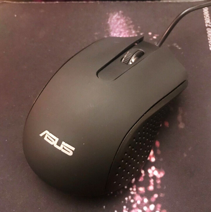 华硕（ASUS） 有线USB鼠标 笔记本台式电脑通用家用鼠标黑色 AE,第2张