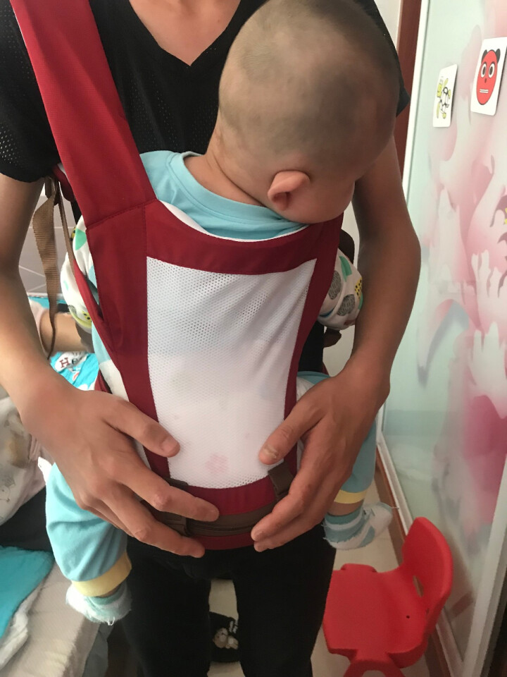 幼巢  背婴带婴儿背带腰凳抱带初生宝宝抱袋新生儿童前抱式背巾小孩子后背式坐凳多功能抱娃抱抱托 酒红色（四季透气款）怎么样，好用吗，口碑，心得，评价，试用报告,第4张