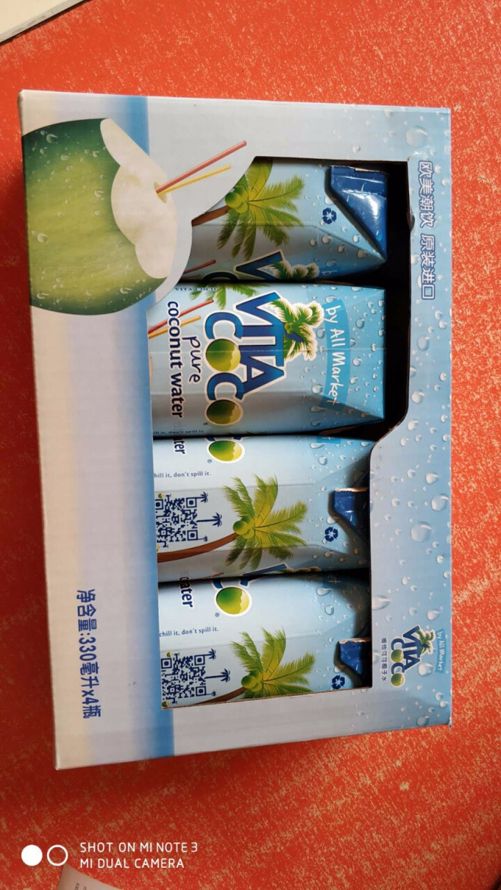 唯他可可（Vita Coco）天然椰子水进口NFC果汁饮料330ml*4瓶怎么样，好用吗，口碑，心得，评价，试用报告,第3张