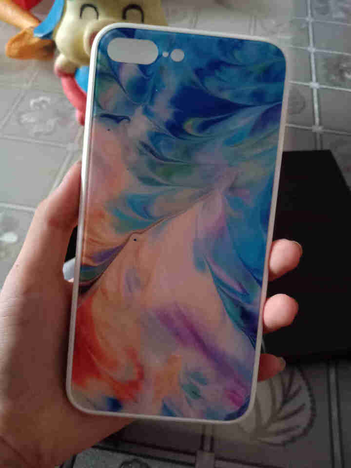 创纵 iPhone xs max手机壳苹果6s/7/7p/8plus彩边玻璃壳xr个性创意超薄保护套 抽象溢彩 iPhone xs max怎么样，好用吗，口碑，,第4张