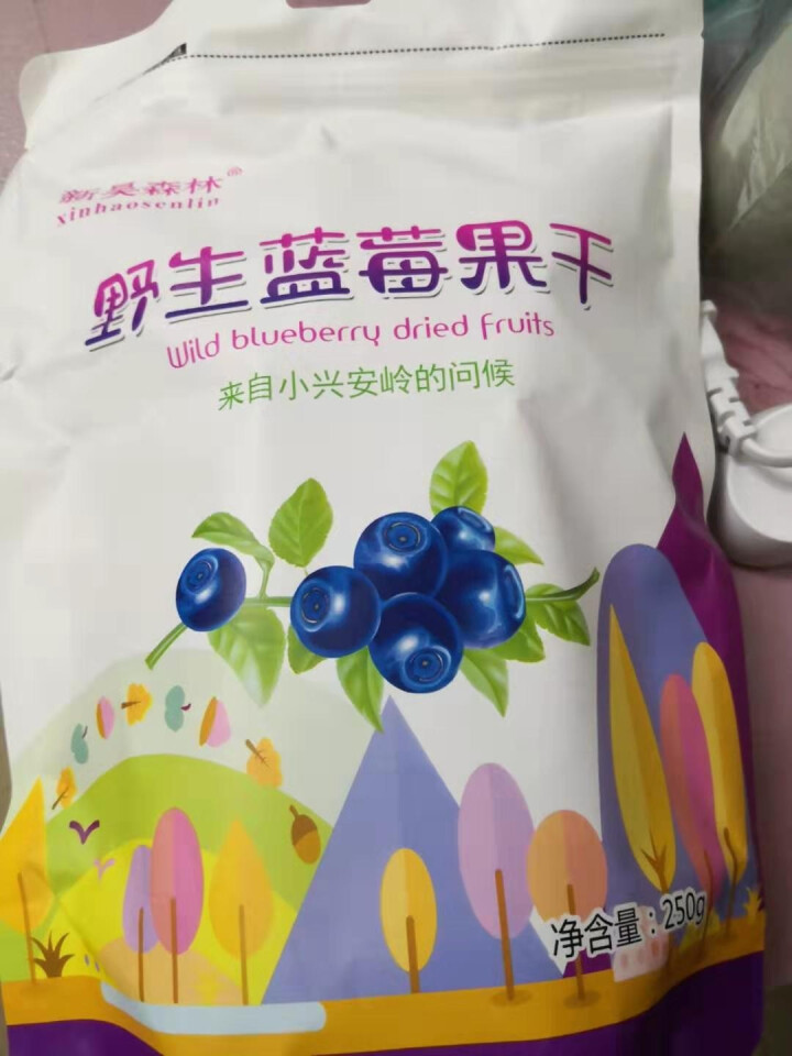 新昊森林 野生蓝莓果干250g 野生原味蓝莓干无添加蓝莓干独立小包东北特产零食果干果脯蜜饯怎么样，好用吗，口碑，心得，评价，试用报告,第2张