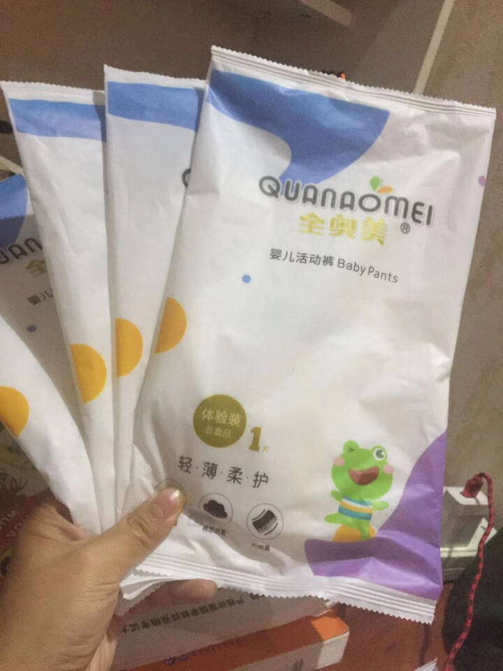 全奥美（Quanaomei）轻薄柔护系列婴儿纸尿裤尿不湿拉拉裤活动裤M/L/XL/XXL 体验装M 4片（6,第2张