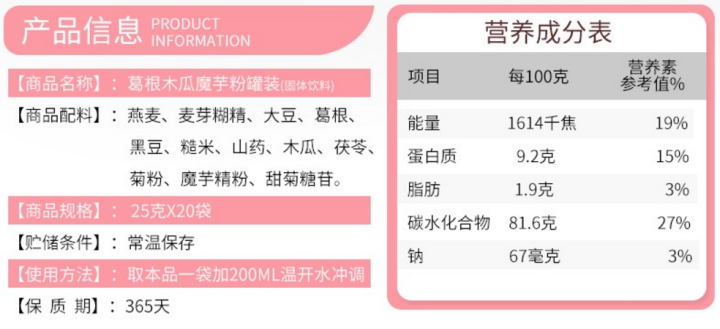 一方四季葛根木瓜魔芋粉 代餐山药粉野生农家燕麦粥五谷冲饮谷物早餐食品 盒装25g*7袋怎么样，好用吗，口碑，心得，评价，试用报告,第4张