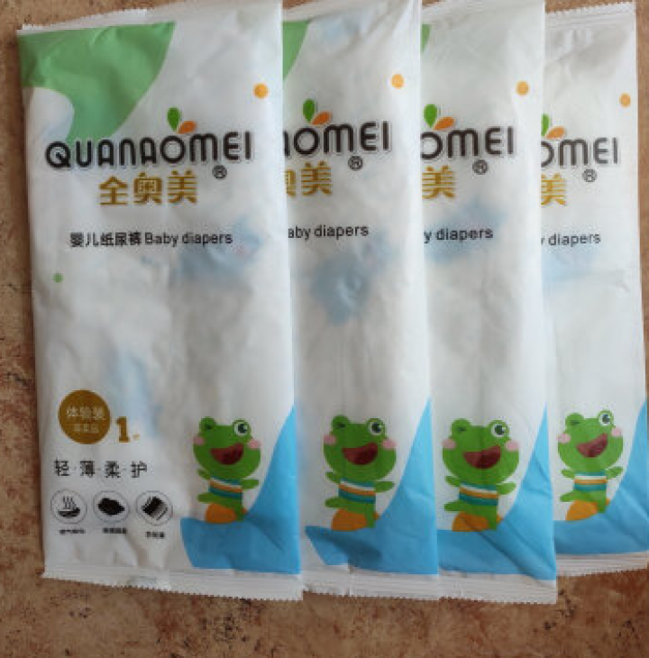 全奥美（Quanaomei）轻薄柔护系列婴儿纸尿裤尿不湿尿裤NB/S/M/L/XL 体验装M 4片（6,第4张