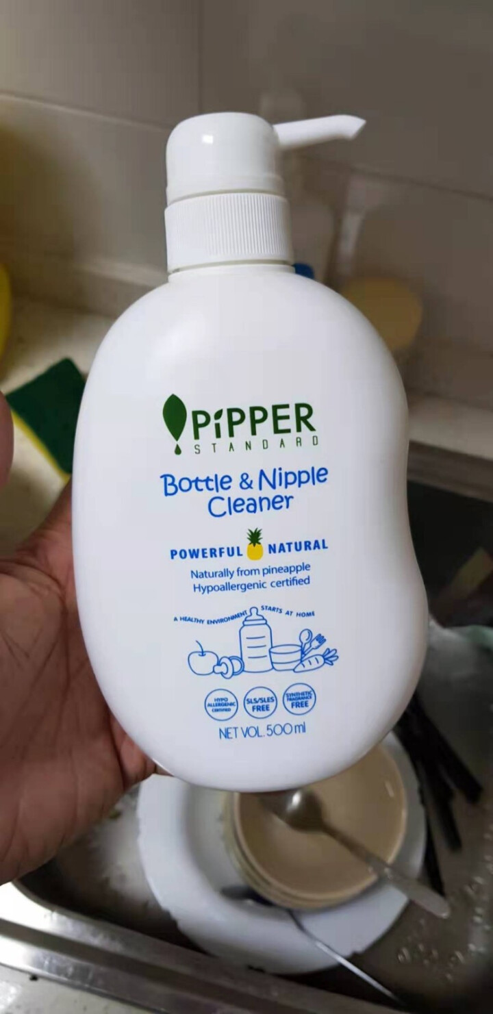 PIPPER 奶瓶奶嘴清洁剂 安全清洁奶瓶奶嘴哺乳相关用品 500ml 植物酵素 清洁剂奶瓶怎么样，好用吗，口碑，心得，评价，试用报告,第2张