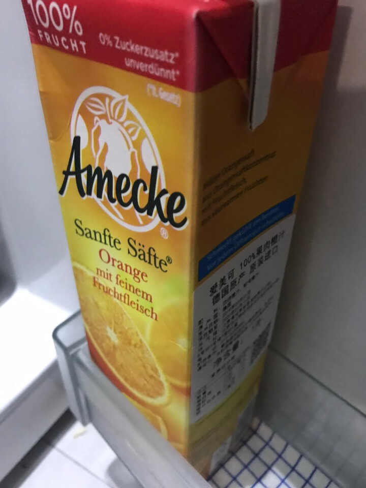 爱美可（Amecke） 爱美可Amecke 果汁德国进口果汁新鲜日期鲜榨果汁果肉橙汁1L进口饮料果汁怎么样，好用吗，口碑，心得，评价，试用报告,第2张