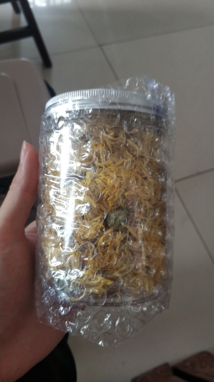 新婺菊花茶金丝皇菊大朵菊花茶一朵一杯贡菊花草茶罐装散装 约50朵/罐 泡开6,第2张