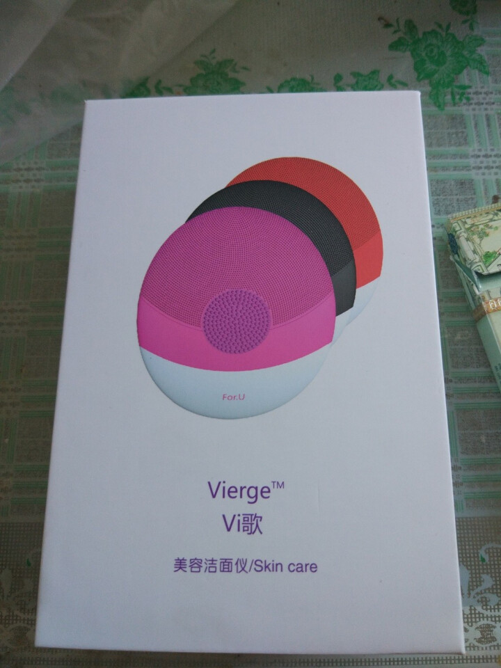 Vierge Vi歌（FOR.U）洁面仪 洗脸仪 多功能美容仪洁面刷精装 脸部眼部按摩仪 玫瑰红怎么样，好用吗，口碑，心得，评价，试用报告,第2张