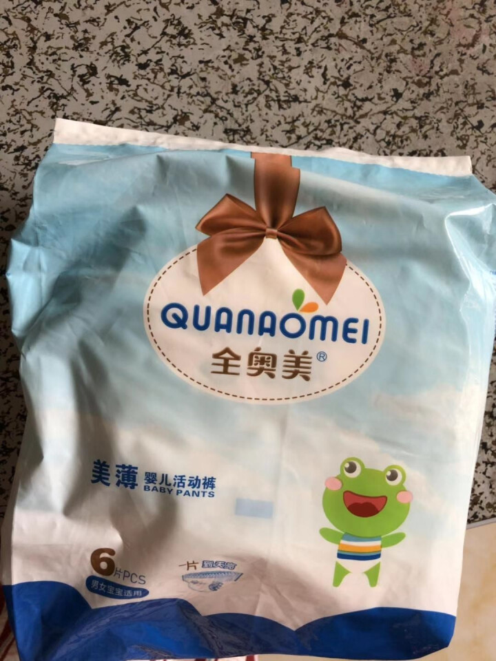 全奥美（Quanaomei）美薄系列婴儿纸尿裤尿不湿拉拉裤活动裤L码 XL码体验装/6片怎么样，好用吗，口碑，心得，评价，试用报告,第2张