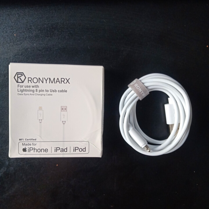 Ronymarx  MFi认证 苹果数据线Xs Max/XR/X/8/7手机快充充电器线USB电源线 白色 2m怎么样，好用吗，口碑，心得，评价，试用报告,第2张