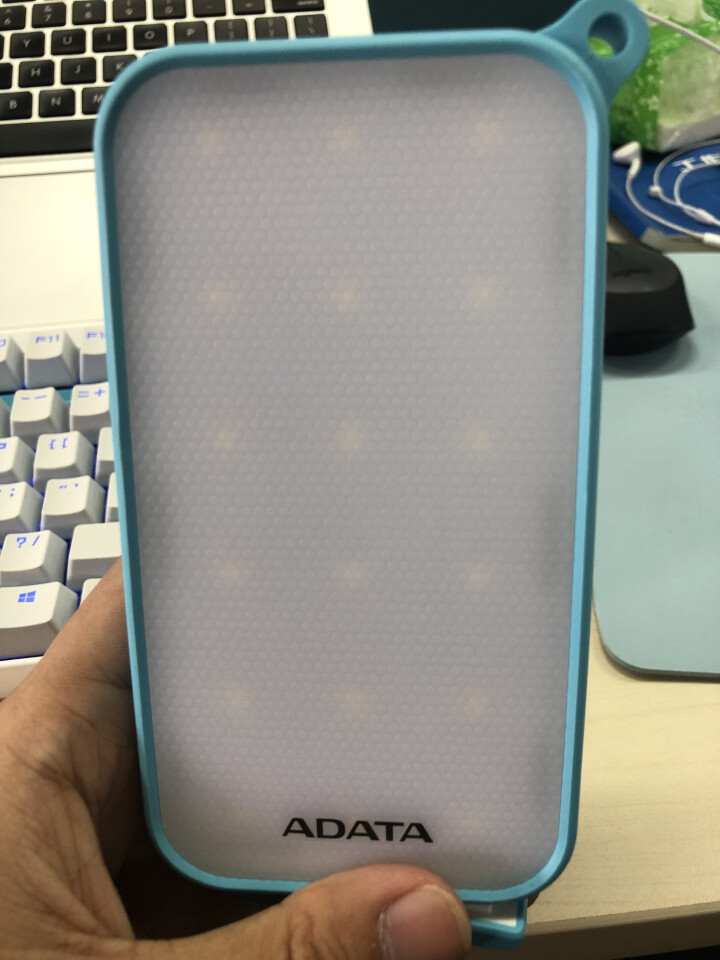 ADATA/威刚 D8000L 8000M毫安充电宝手机通用移动电源防水防尘 蓝色怎么样，好用吗，口碑，心得，评价，试用报告,第4张