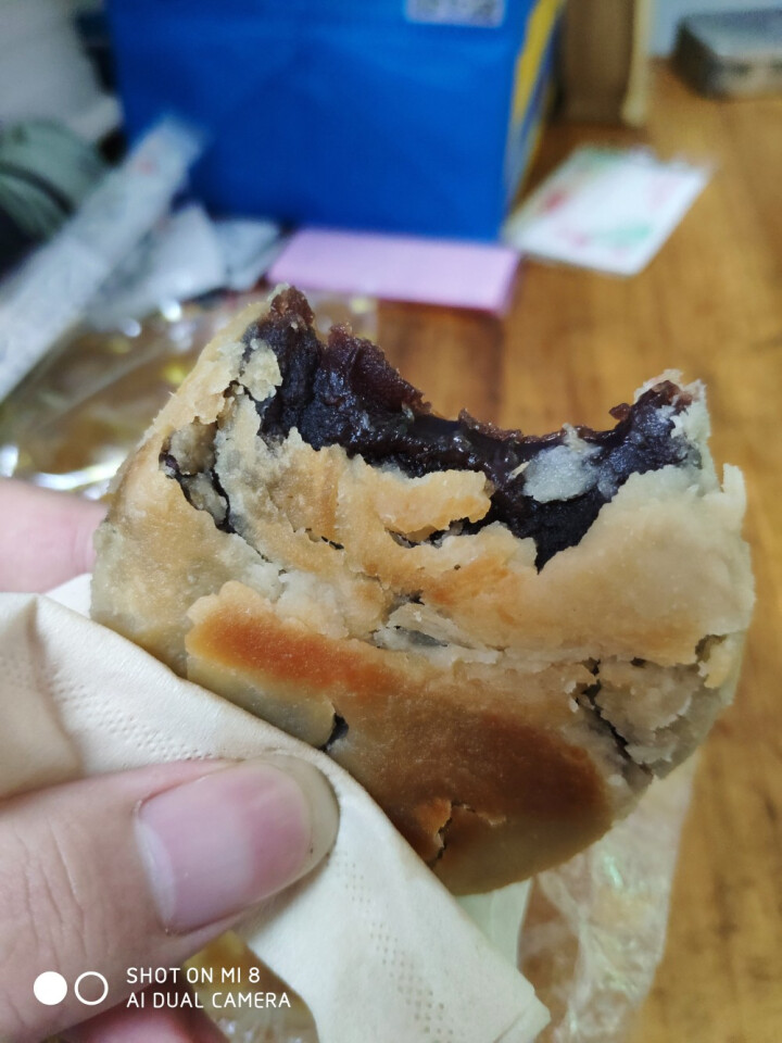 【汕头馆】中秋月饼 潮汕特产手工酥皮朥饼 潮式蛋黄豆沙双拼月饼广式斋饼散装喜饼西堤月饼 纯乌豆沙100g怎么样，好用吗，口碑，心得，评价，试用报告,第4张