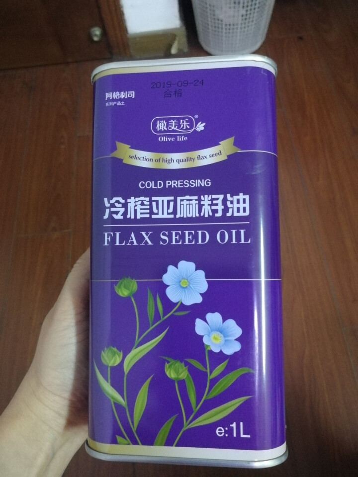 阿格利司 AGRIC 一级低温冷榨亚麻籽油1L铁桶凉拌烹饪食用油怎么样，好用吗，口碑，心得，评价，试用报告,第4张