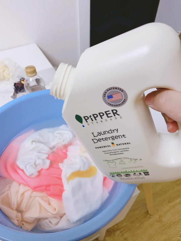 PIPPER 洗衣液柠檬香型 900ml 婴儿洗衣液 植物酵素 柠檬草香型怎么样，好用吗，口碑，心得，评价，试用报告,第4张