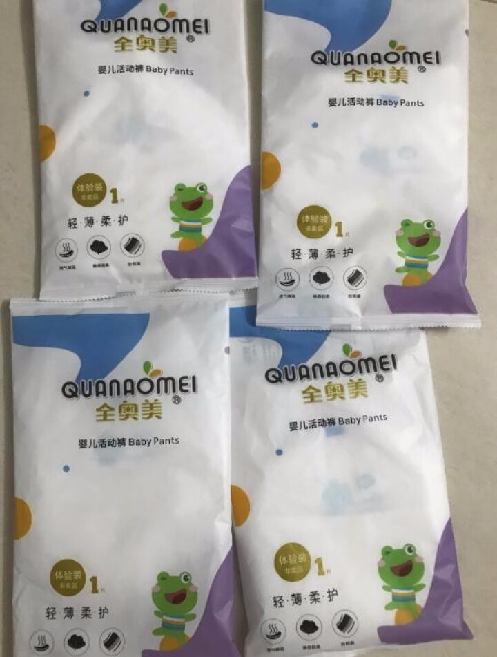 全奥美（Quanaomei）轻薄柔护系列婴儿纸尿裤尿不湿拉拉裤活动裤M/L/XL/XXL 体验装M 4片（6,第2张