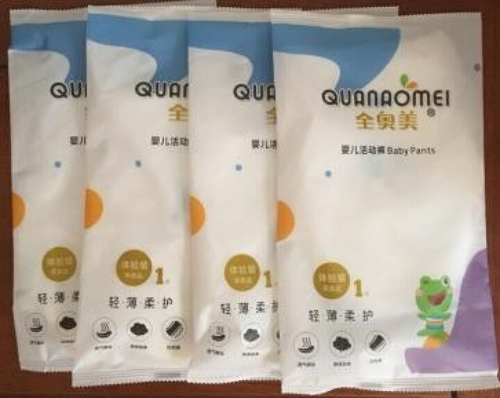 全奥美（Quanaomei）轻薄柔护系列婴儿纸尿裤尿不湿拉拉裤活动裤M/L/XL/XXL 体验装L 4片（9,第2张