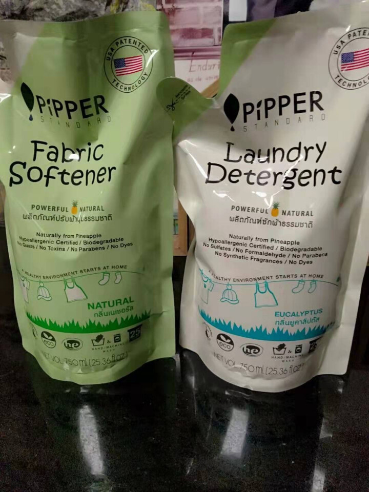 PIPPER 洗衣液补充装750ml+柔顺剂补充装750ml怎么样，好用吗，口碑，心得，评价，试用报告,第2张