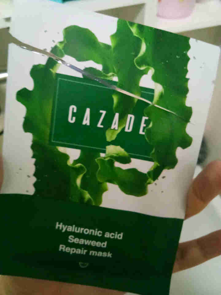 卡姿图（CAZADE）玻尿酸海藻润亮面膜15片海藻面膜贴 舒缓清爽 补水保湿弹润面膜贴 卡姿图玻尿酸海藻润亮面膜1片 体验装怎么样，好用吗，口碑，心得，评价，试,第2张