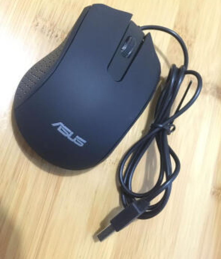 华硕（ASUS） 有线USB鼠标 笔记本台式电脑通用家用鼠标黑色 AE,第2张