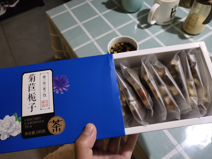 菊苣栀子茶 养生茶菊苣根茶百合降桑叶茶葛根尿酸茶配青钱柳栀子茶 菊苣栀子茶1盒怎么样，好用吗，口碑，心得，评价，试用报告,第3张