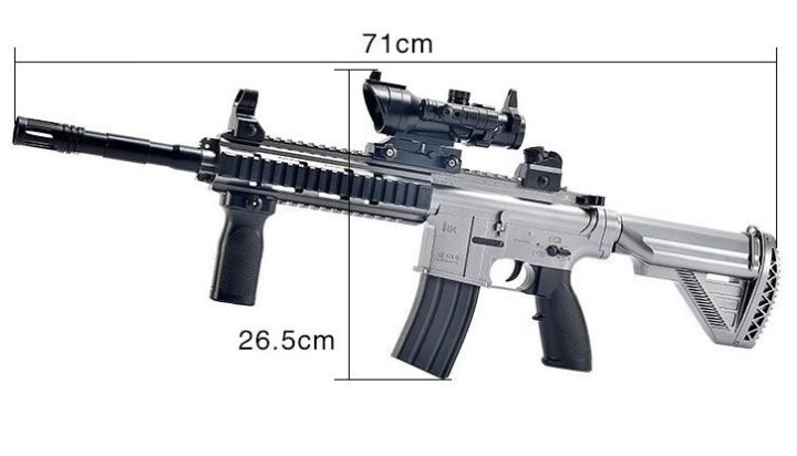 M416儿童玩具枪AUG可发射水弹枪男孩生日礼物QBZ95式突击步抢AWM手动下供弹玩具枪 m416银色手动版怎么样，好用吗，口碑，心得，评价，试用报告,第4张