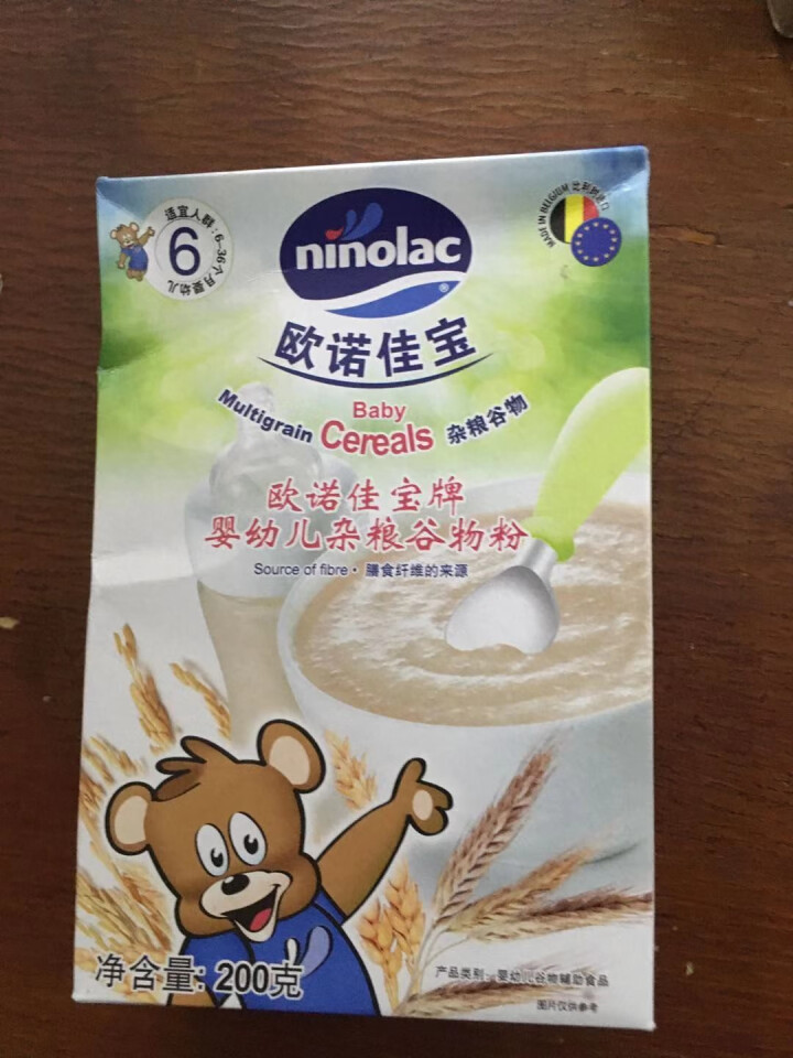 欧诺佳宝（ninolac）婴儿辅食 宝宝米粉米糊 比利时原装进口 杂粮谷物粉 200g/盒 一盒装怎么样，好用吗，口碑，心得，评价，试用报告,第3张