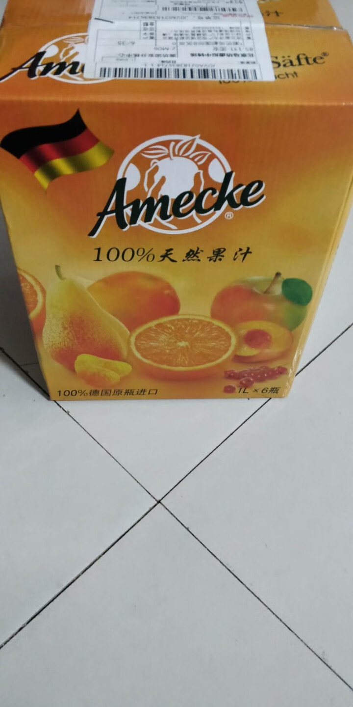 爱美可Amecke德国进口橙汁饮料100%鲜榨德国原装进口 1L*3瓶怎么样，好用吗，口碑，心得，评价，试用报告,第2张