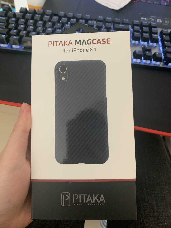 PITAKA 苹果iPhone XR 6.1寸磁吸凯夫拉手机壳芳纶纤维轻薄防摔保护壳碳纤维半包硬壳 黑灰斜纹怎么样，好用吗，口碑，心得，评价，试用报告,第3张