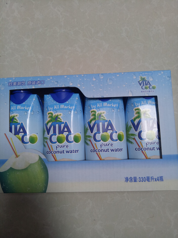 唯他可可（Vita Coco）天然椰子水进口NFC果汁饮料330ml*4瓶怎么样，好用吗，口碑，心得，评价，试用报告,第3张