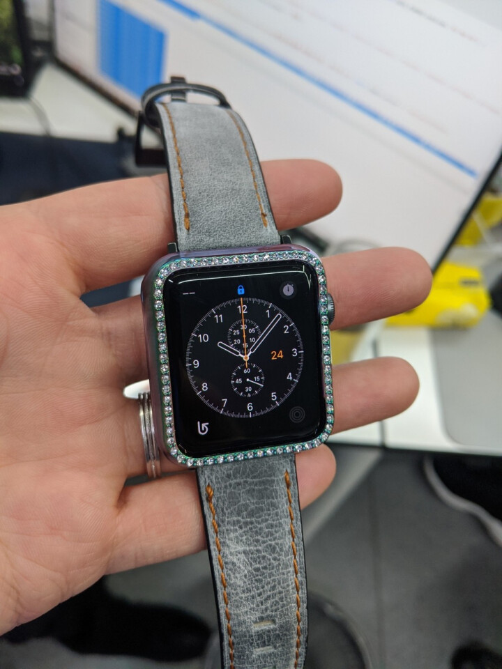 白布斯适用苹果apple手表保护套iwatch1/2/3/4/5代镶钻保护壳 七彩色 42mm怎么样，好用吗，口碑，心得，评价，试用报告,第3张