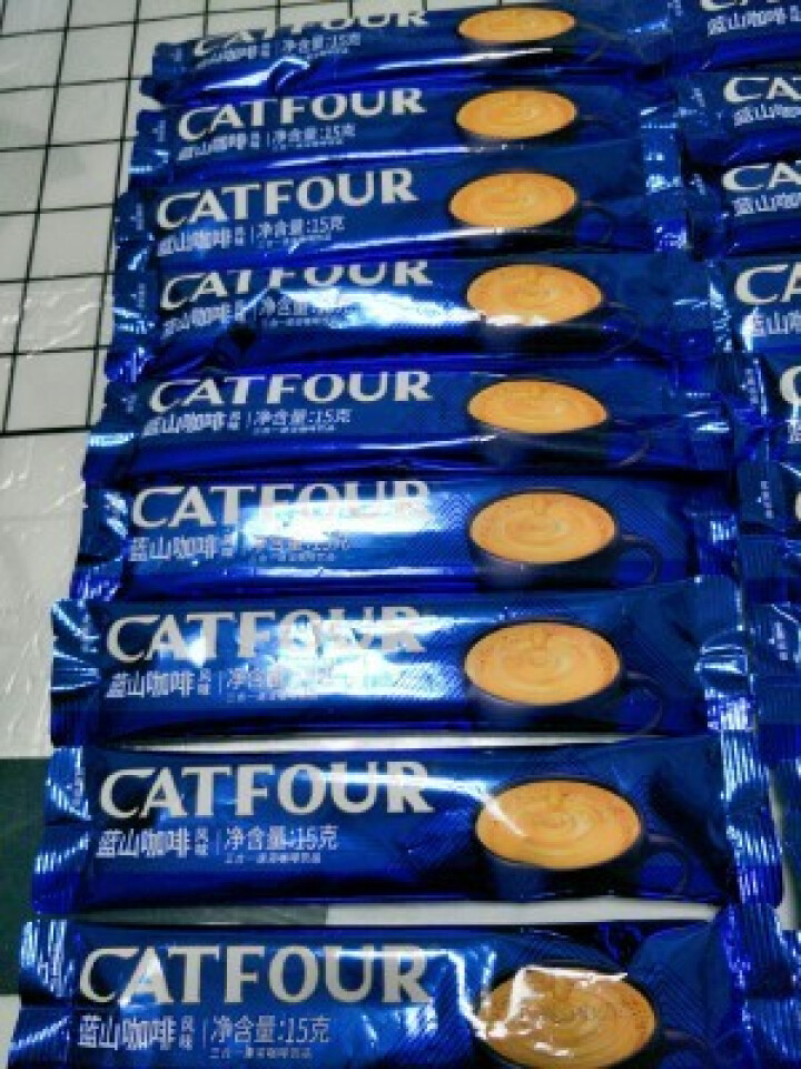 Catfour 蓝山咖啡200条/40条风味 特浓提神速溶三合一咖啡粉600g 正品特惠 蓝山风味咖啡 蓝山风味40条+卡布奇诺40条买送杯怎么样，好用吗，口碑,第3张