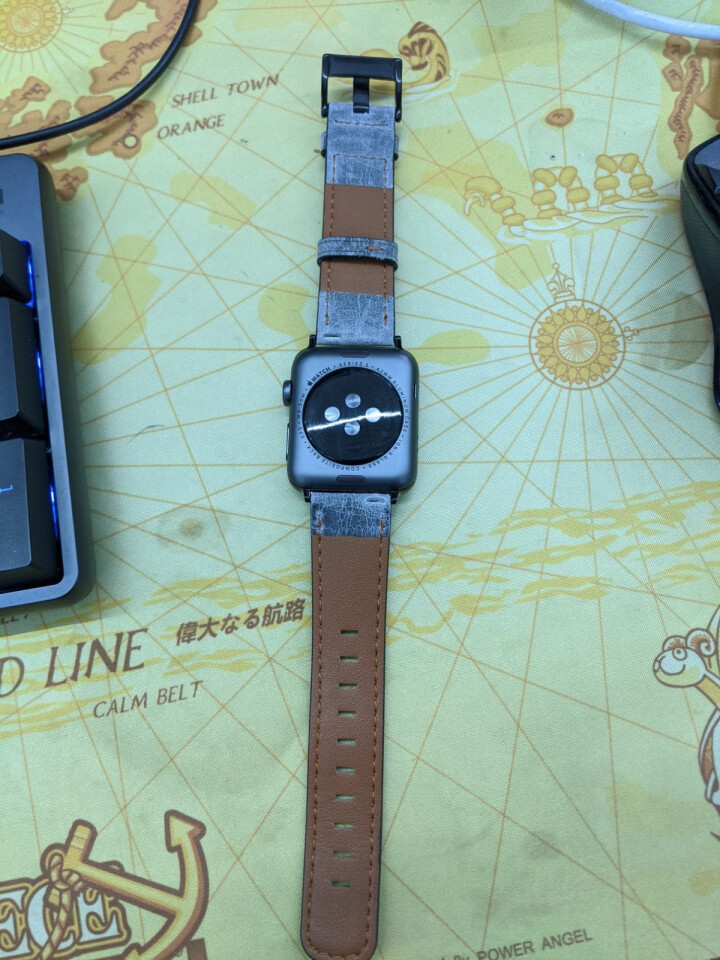 白布斯休闲商务适用apple watch苹果真皮表带iwatch1/2/3/4代复古牛皮手表带 浅灰色 通用42/44mm怎么样，好用吗，口碑，心得，评价，试用,第7张