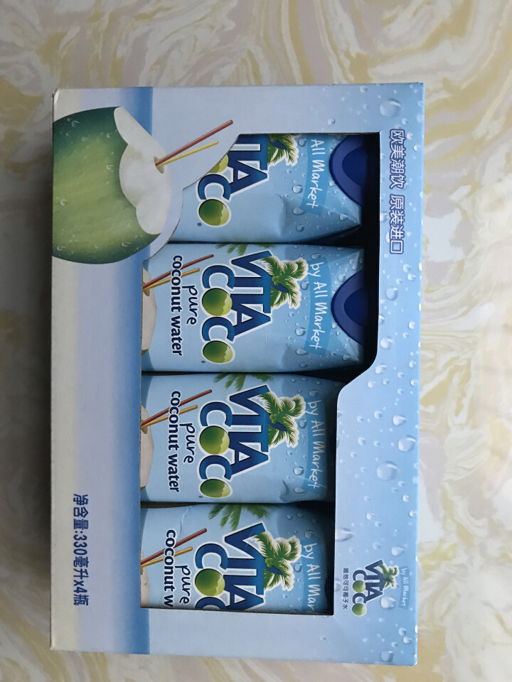 唯他可可（Vita Coco）天然椰子水进口NFC果汁饮料330ml*4瓶怎么样，好用吗，口碑，心得，评价，试用报告,第2张