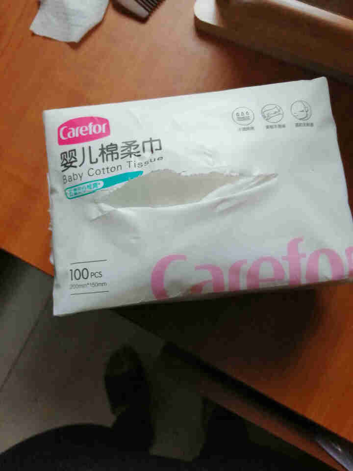 Care爱护棉柔巾干湿两用巾 婴儿干湿巾纸 棉柔巾 加厚洗脸巾100抽 100抽*1包怎么样，好用吗，口碑，心得，评价，试用报告,第2张