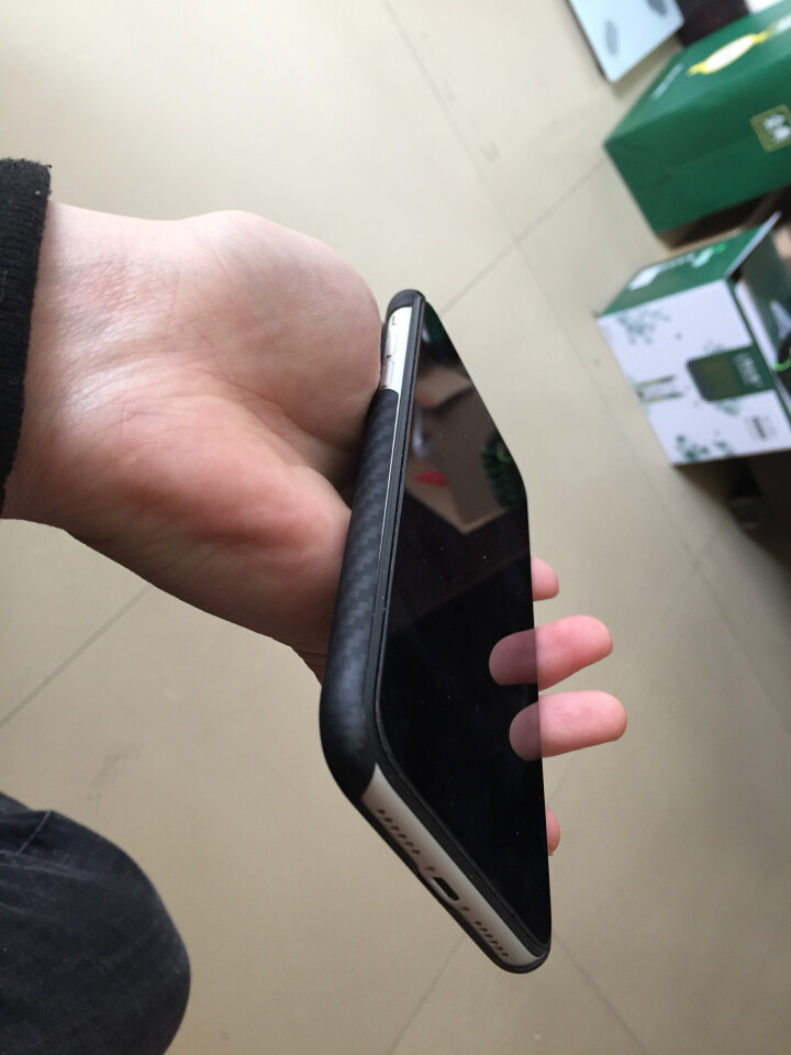 PITAKA 苹果iPhone XR 6.1寸磁吸凯夫拉手机壳芳纶纤维轻薄防摔保护壳碳纤维半包硬壳 黑灰斜纹怎么样，好用吗，口碑，心得，评价，试用报告,第4张