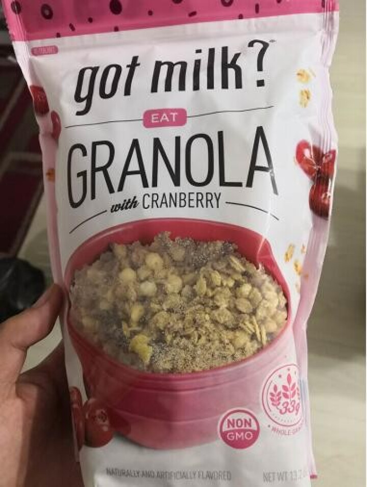 gotmilk? 欧洲进口蔓越莓水果麦片 即食免煮早餐冲饮谷物 375g/袋 蔓越莓麦片375g怎么样，好用吗，口碑，心得，评价，试用报告,第2张