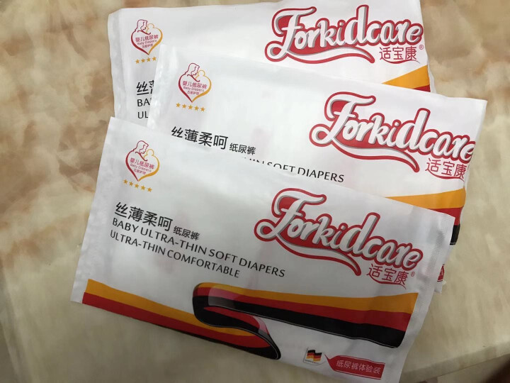 适宝康·Forkidcare 丝薄柔呵纸尿裤试用装M码*3片 适合6,第2张