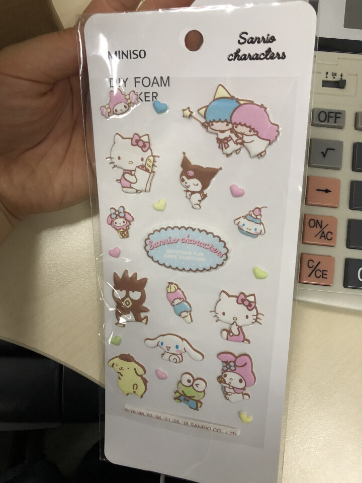 名创优品（MINISO）Sanrio Characters系列贴纸 泡棉贴(混发)怎么样，好用吗，口碑，心得，评价，试用报告,第3张