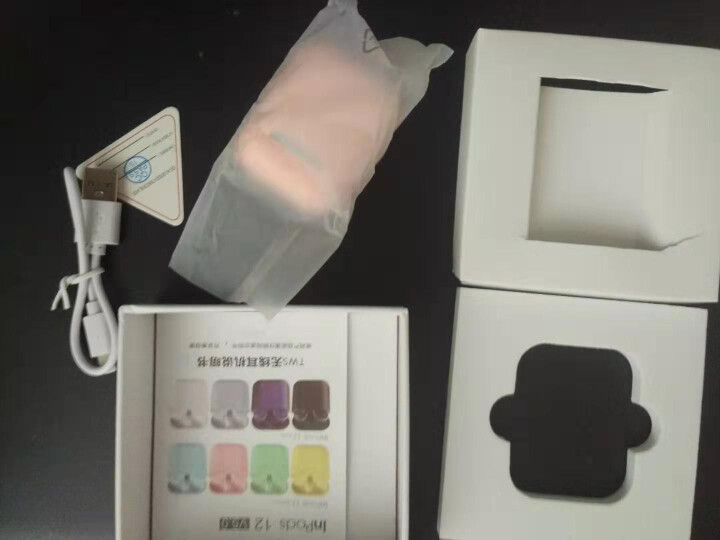 马卡龙少女心 无线蓝牙耳机 可爱双耳入耳式适用苹果IPhone11X/XR华为迷你情侣男女安卓通用 【樱花粉,第3张