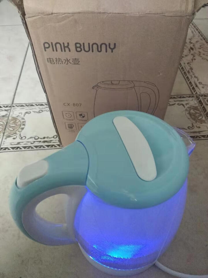 班尼兔（Pink Bunny）热水壶家用玻璃养生电水壶1.8L大容量烧水壶自动煮茶壶茶具套装 湖天蓝怎么样，好用吗，口碑，心得，评价，试用报告,第2张