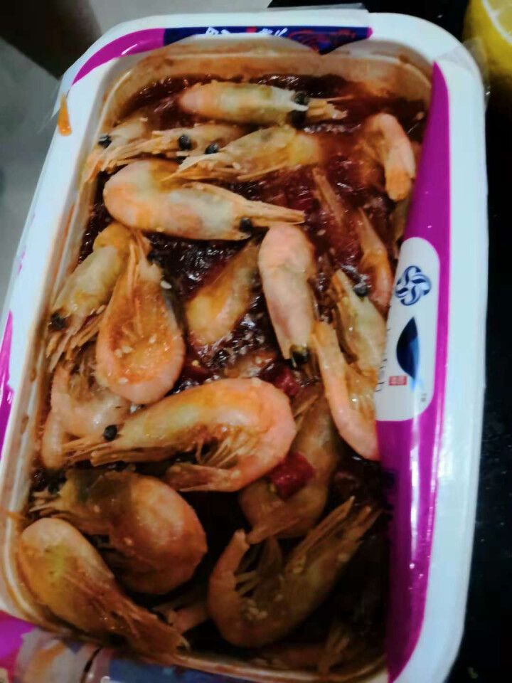 今锦上 美人虾 冷冻麻辣北极甜虾550g 解冻即食方便菜盒装 海鲜水产怎么样，好用吗，口碑，心得，评价，试用报告,第3张