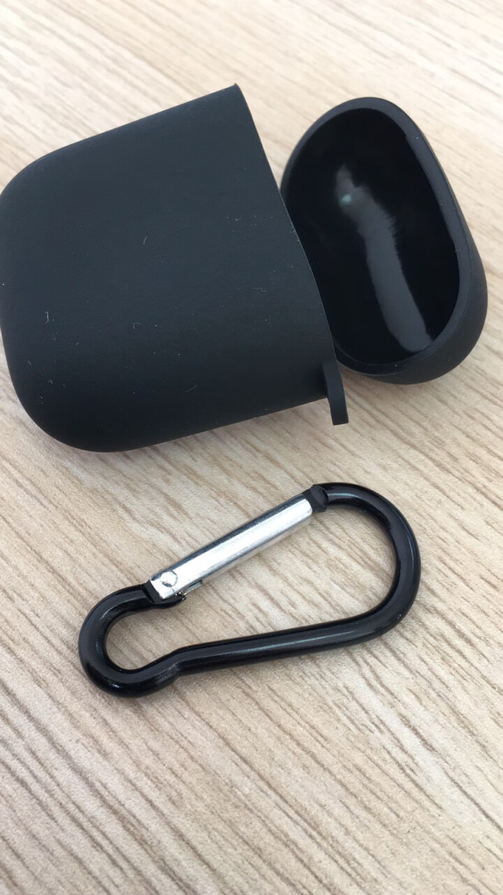 幸莎 airpods保护套1/2代通用苹果无线蓝牙耳机套airpods pro超薄液态硅胶不沾灰防丢 airpods 1/2代【暗夜黑】送挂钩怎么样，好用吗，口,第2张