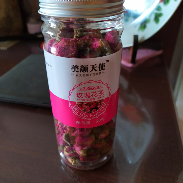 【买2件=发3瓶】农天使 玫瑰花茶  玫瑰花 干平阴玫瑰泡水花瓣花草茶可搭金银花 胎菊  代用花茶 50g/罐怎么样，好用吗，口碑，心得，评价，试用报告,第2张