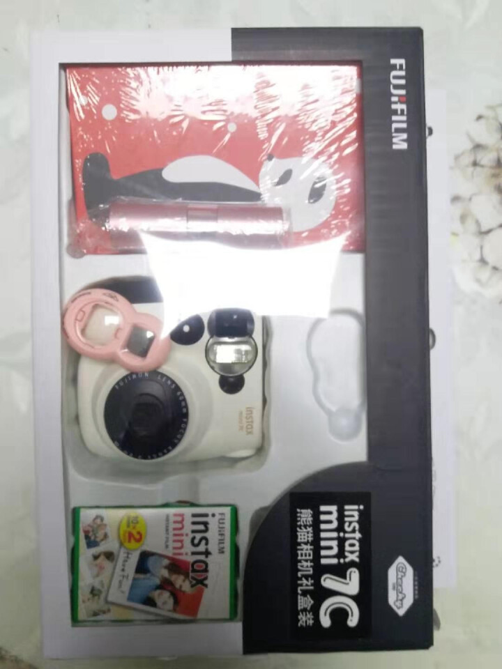 富士一次成像拍立得相机instax mini7c黑白熊猫 拍立得礼盒 mini7c礼盒熊猫（款式二）怎么样，好用吗，口碑，心得，评价，试用报告,第4张