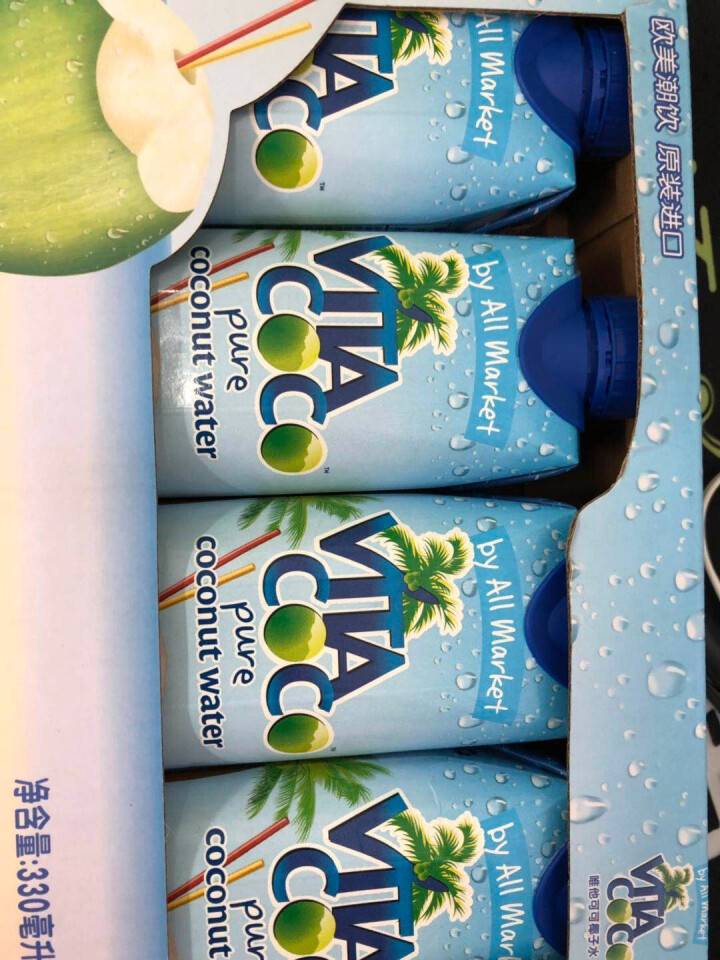 唯他可可（Vita Coco）天然椰子水进口NFC果汁饮料330ml*4瓶怎么样，好用吗，口碑，心得，评价，试用报告,第2张