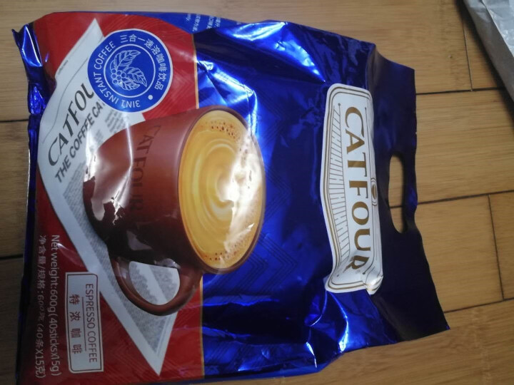 Catfour 特浓咖啡160条/40条 提神速溶三合一咖啡粉600g 蓝山风味黑咖啡组合 正品特惠 特浓咖啡 40条600g*1袋怎么样，好用吗，口碑，心得，,第3张