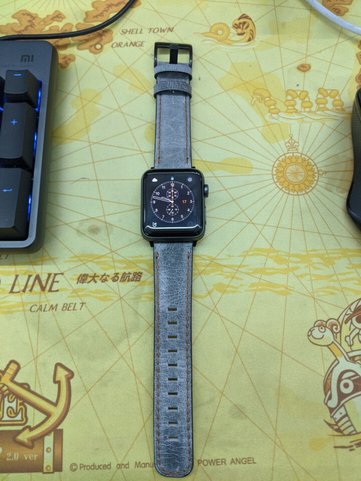 白布斯休闲商务适用apple watch苹果真皮表带iwatch1/2/3/4代复古牛皮手表带 浅灰色 通用42/44mm怎么样，好用吗，口碑，心得，评价，试用,第6张