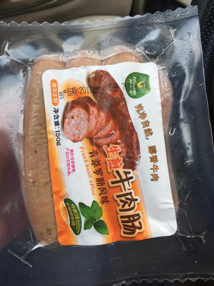 科尔沁 内蒙古牛肉 牛肉肠青萃罗勒风味150g/袋 烧烤食材 （2件起售）怎么样，好用吗，口碑，心得，评价，试用报告,第3张